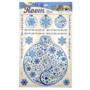 Christmas Decor Stickers Blue Baubles