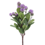 Mini Pin Cushion Flower Bunch With Greenary Lilac 32cm