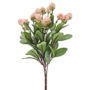 Mini Pin Cushion Flower Bunch With Greenary Baby Pink 32cm1