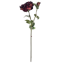 Rose With Bud Maroon 63cm