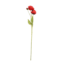 Poppy X3 Heads And X1 Bud Red 55cm