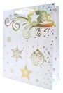 Christmas Holographic Large Thick Paper Gift Bag With Hanging Ornament Decor Design 32x26cm 2