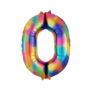 Rainbow Foil Balloon Number 0 40 Inch
