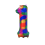 Rainbow Foil Balloon Number 1 40 Inch