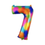 Rainbow Foil Balloon Number 7 40 Inch
