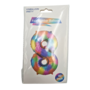 Rainbow Foil Balloon Number 8 40 Inch 2
