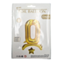 Stand Up Gold Foil Balloon Number 0 40 Inch 2
