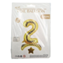 Stand Up Gold Foil Balloon Number 2 40 Inch 2