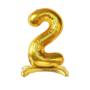 Stand Up Gold Foil Balloon Number 2 40 Inch