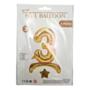 Stand Up Gold Foil Balloon Number 3 40 Inch 2