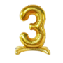 Stand Up Gold Foil Balloon Number 3 40 Inch