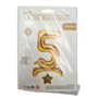 Stand Up Gold Foil Balloon Number 5 40 Inch 2