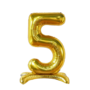 Stand Up Gold Foil Balloon Number 5 40 Inch