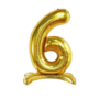 Stand Up Gold Foil Balloon Number 6 40 Inch