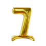 Stand Up Gold Foil Balloon Number 7 40 Inch