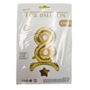Stand Up Gold Foil Balloon Number 8 40 Inch 2