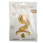 Stand Up Gold Foil Balloon Number 9 40 Inch 2