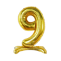 Stand Up Gold Foil Balloon Number 9 40 Inch