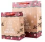 Large And Medium Silver Glitter Christmas Thick Paper Gift Bag With No Place Like Home Design