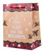 Large Silver Glitter Christmas Thick Paper Gift Bag With No Place Like Home Design 32x26cm