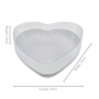 Single Layer Heart Box Silver 15 X 15 X 28cm