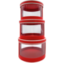 Red Round Box With Window Stack
