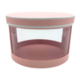 Medium Pink Round Gift Box With Window 20 X 13 Cm