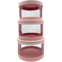 Pink Round Box With Window Stack