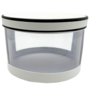 Large White Round Gift Box With Window 22 X 14 Cm