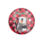 Small Round Christmas Tin Tartan Penguin 137 X 7cm