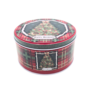 Small Round Christmas Tin Tartan Christmas Tree 135 X 72cm