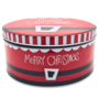 Large Christmas Round Tin Merry Christmas 196 X 86cm