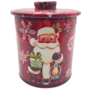 Large Round Christmas Tin Father Christmas 136 X 169cm
