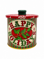 Vintage Christmas Happy Holidays Tin 115 X 11 Cm Front