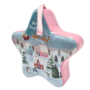 Christmas Hanging Star Tin Small Village 125 X 4cm 2