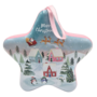 Christmas Hanging Star Tin Small Village 125 X 4cm
