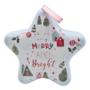 Christmas Hanging Star Tin Merry And Bright 125 X 4cm