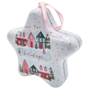 Christmas Hanging Star Tin Houses 125 X 4cm 2