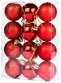 4cm Baubles Red Matte Glitter Shiny Assorted Pack Christmas Tree Hanging Ornament X12 Pieces