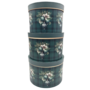Round Gift Box Green And Black Tartan Stack