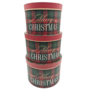 Round Gift Box Green And Red Tartan Stack
