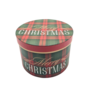 Small Round Gift Box Green And Red Tartan 207 X 138cm