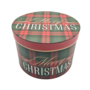 Medium Round Gift Box Green And Red Tartan 223 X 154cm