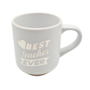 Mug Best Teacher Ever White 300ml 8x99cm
