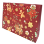Christmas Gift Bag Reindeer And Gingerbread Men Red 42 X 12 X 31cm