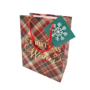 Christmas Gift Bag Christmas Wishes Tartan 18 X 23 X 10cm