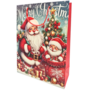 Christmas Gift Bag Big And Small Santa 31 X 42 X 12cm