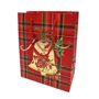 Christmas Gift Bag Bell Tartan 18 X 23 X 10cm