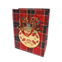 Christmas Gift Bag Baubles Tartan 18 X 23 X 10cm