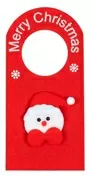 Christmas Doorknob Hanger Snowman With Merry Christmas Decoration Red